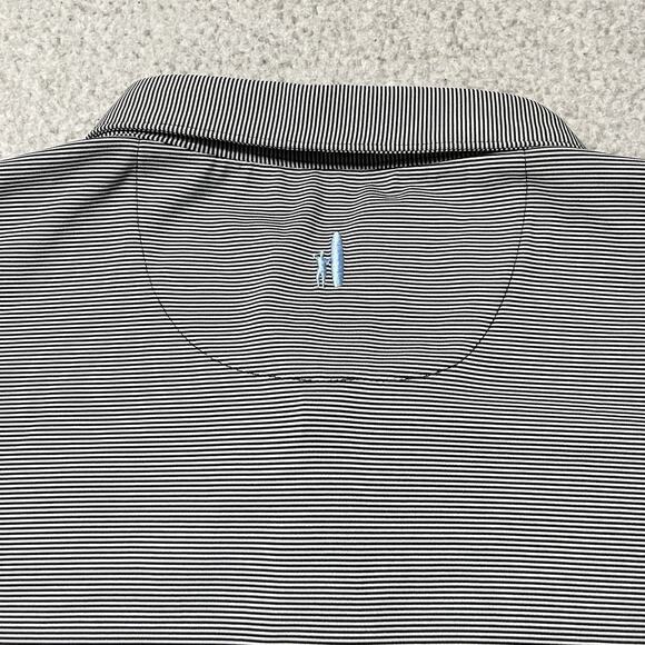 Johnnie O Polo Shirt Mens XL Stripe Performance Avalon Golf Club Stretch Casual - Picture 10 of 10